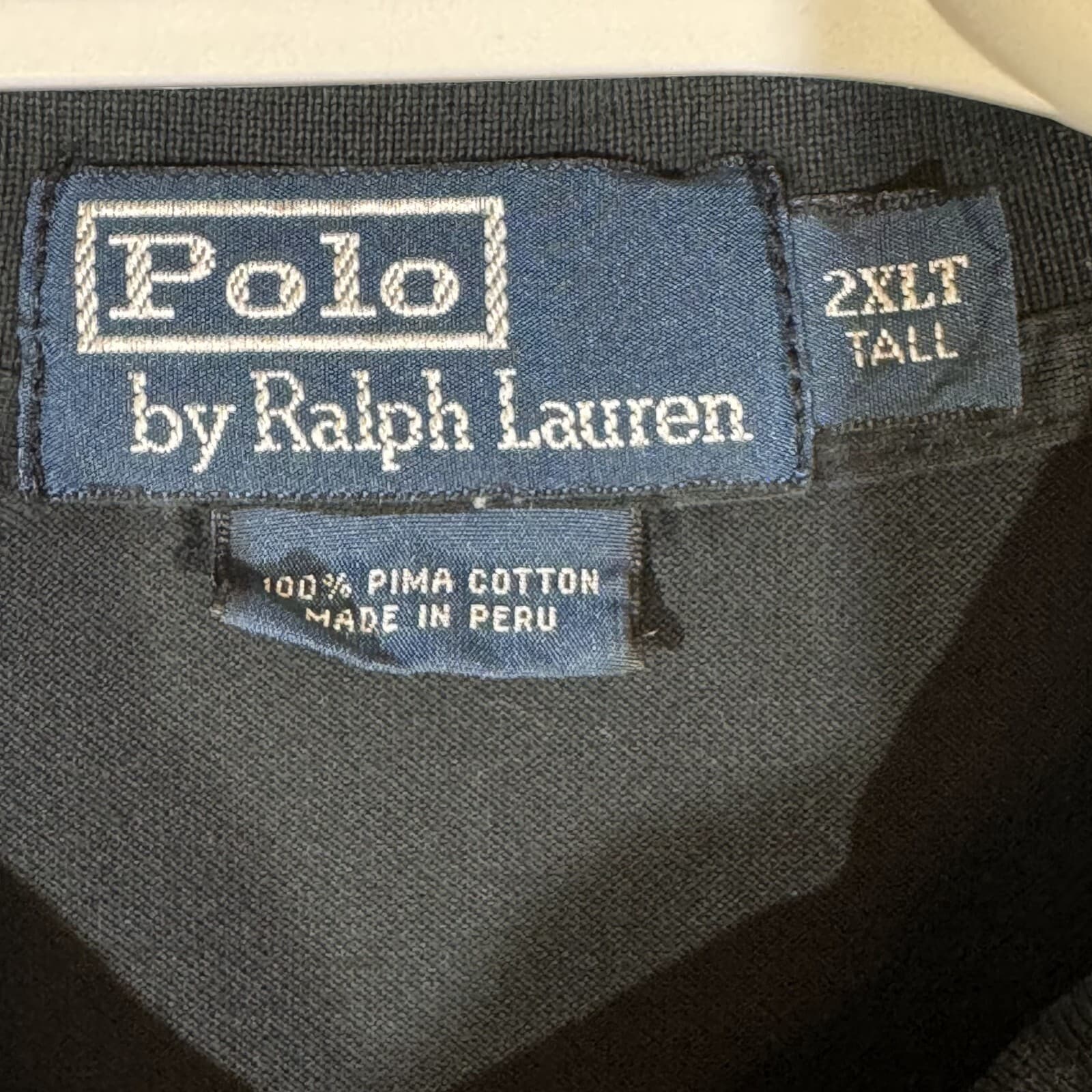 Polo Ralph Lauren Polo Shirt Mens 2XLT Black 100% Cotton Short Sleeve Classic - Thumbnail 8