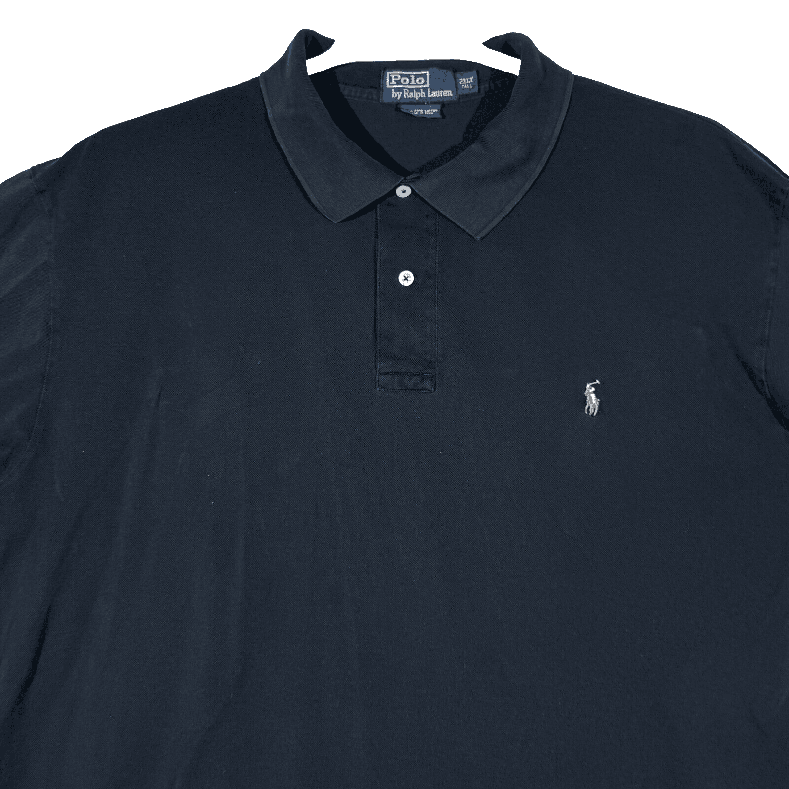 Polo Ralph Lauren Polo Shirt Mens 2XLT Black 100% Cotton Short Sleeve Classic - Thumbnail 4