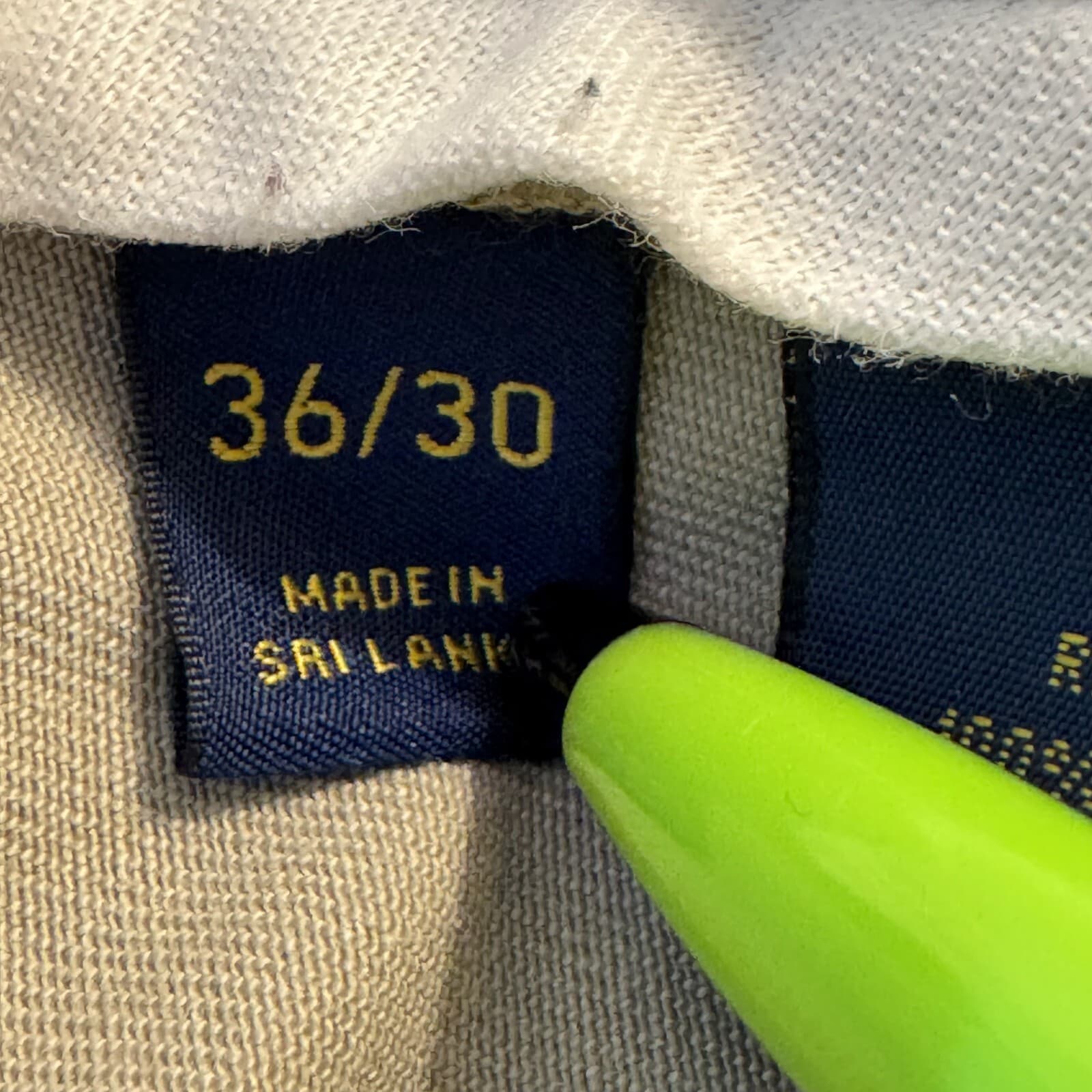 Polo Ralph Lauren Pants Mens 36x30 Beige 100% Cotton Classic Fit Straight Leg - Thumbnail 13