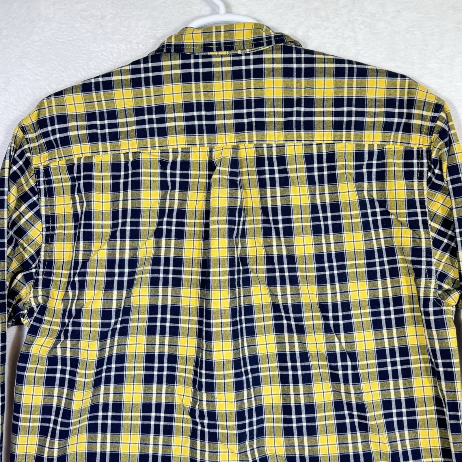 Eddie Bauer Men’s Black & Yellow Plaid Cotton Button-Down Shirt L – Sportsman - Thumbnail 11