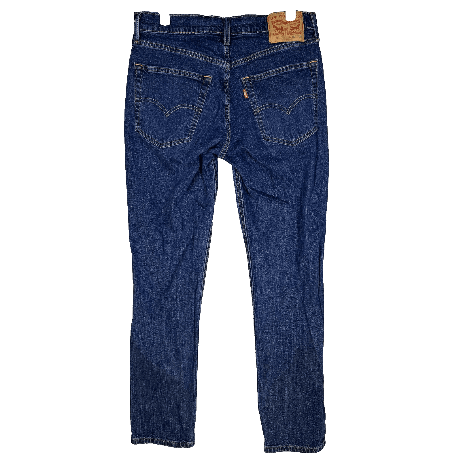 Levis 541 Jeans Mens 30x31 (30x32) Blue Athletic Taper Stretch Denim Medium Wash - Thumbnail 2