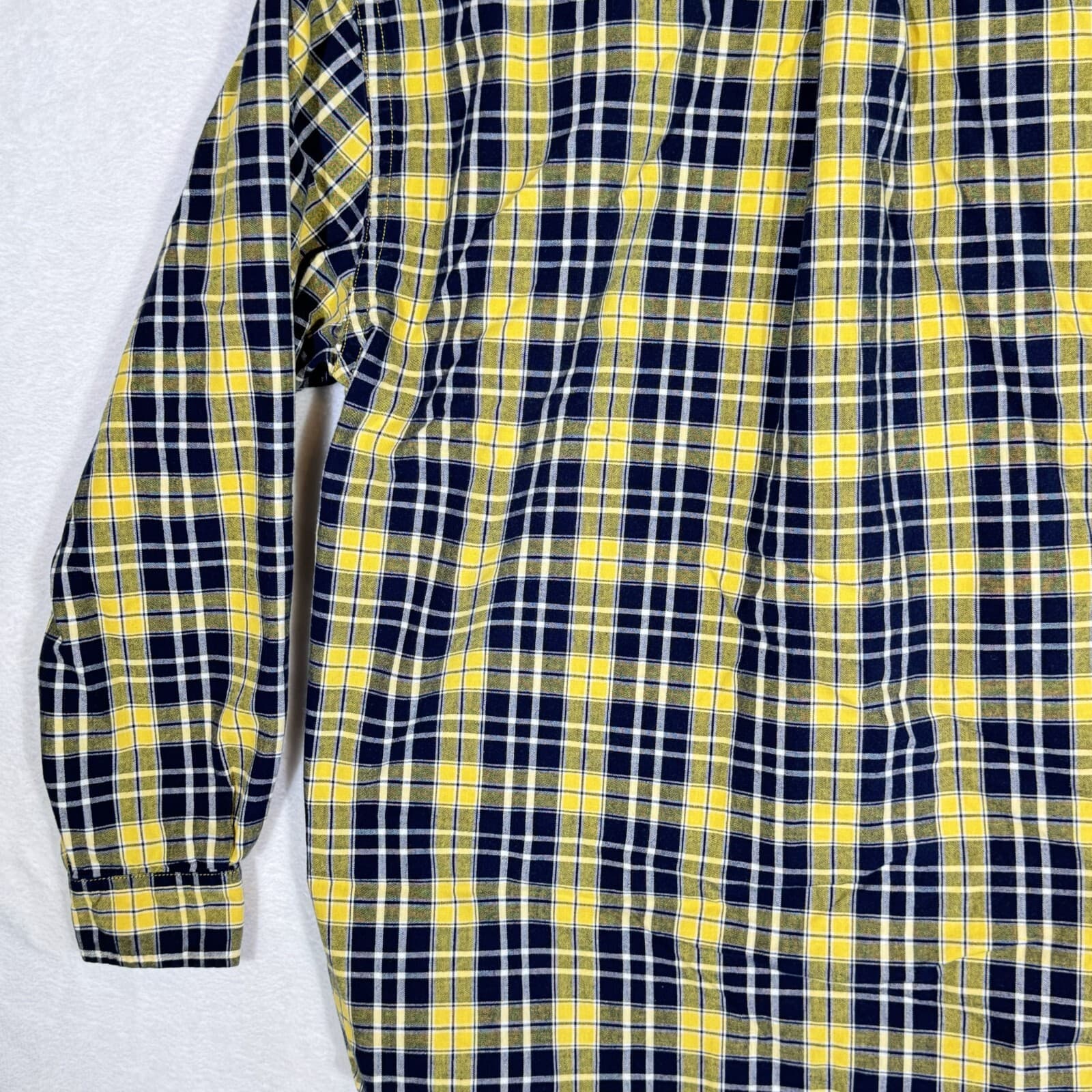 Eddie Bauer Men’s Black & Yellow Plaid Cotton Button-Down Shirt L – Sportsman - Thumbnail 10