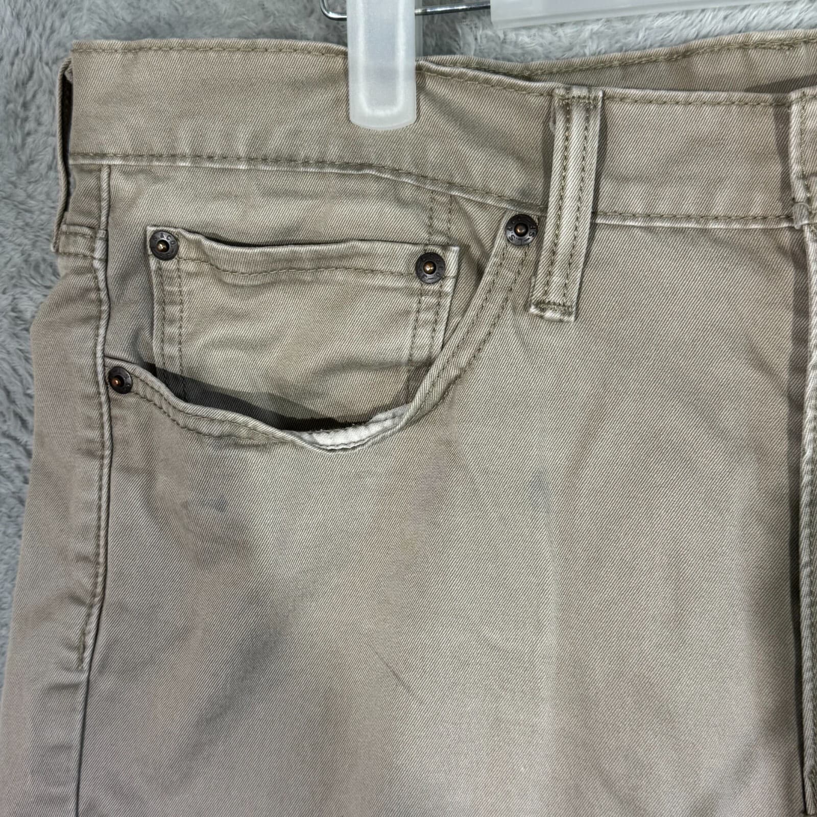 Levi’s 541 Jeans Men 35x32 Athletic Fit Stretch Beige Straight Leg - Thumbnail 3