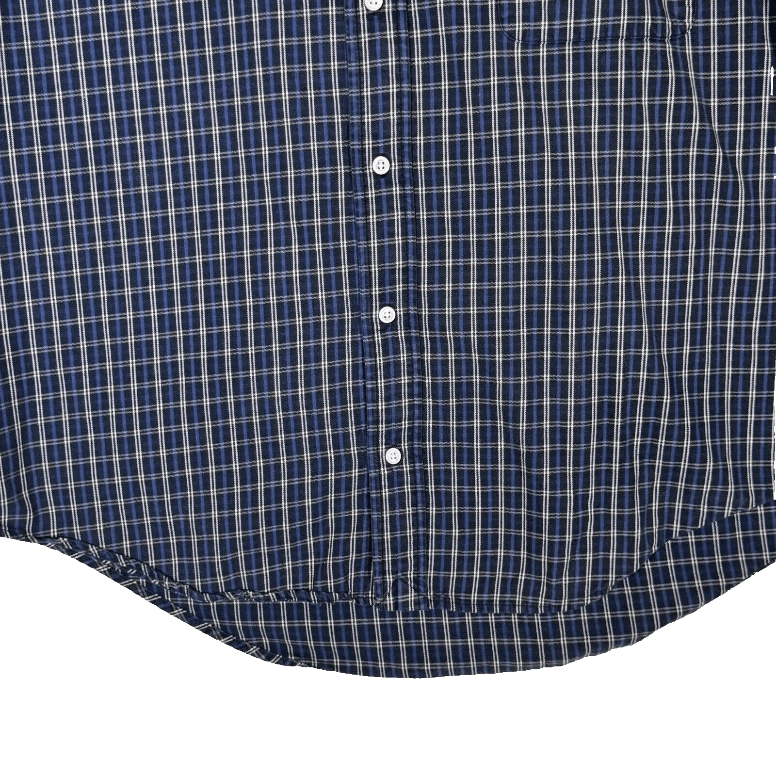 Ralph Lauren Jeans Co Shirt Mens Large Blue Plaid 100% Cotton Button Down - Thumbnail 6