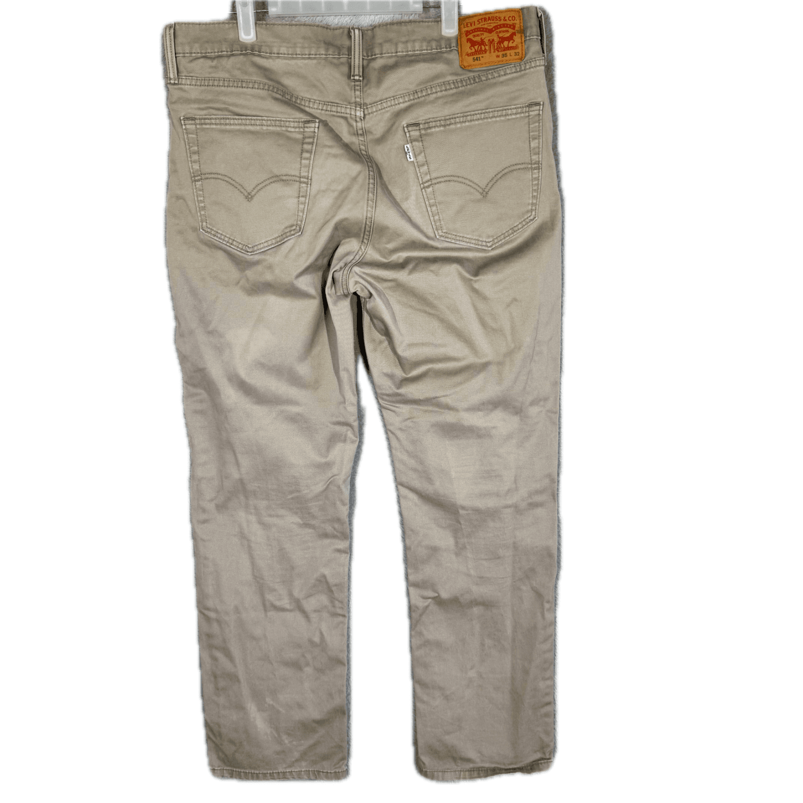 Levi’s 541 Jeans Men 35x32 Athletic Fit Stretch Beige Straight Leg - Thumbnail 2