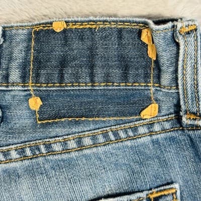 Levis 501 Jeans Mens 40x36 Blue Light Wash Straight Denim Button Fly Regular Fit - Thumbnail 7