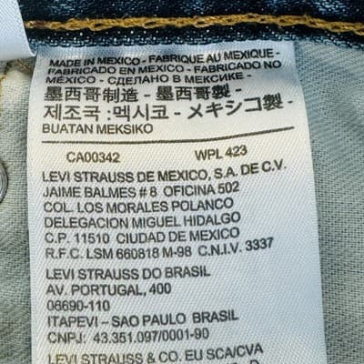 Levis 501 Jeans Mens 40x36 Blue Light Wash Straight Denim Button Fly Regular Fit - Thumbnail 8