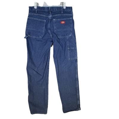 Dickies Carpenter Jeans Men's 32x32 Blue Denim Relaxed Fit Straight Leg - Thumbnail 2