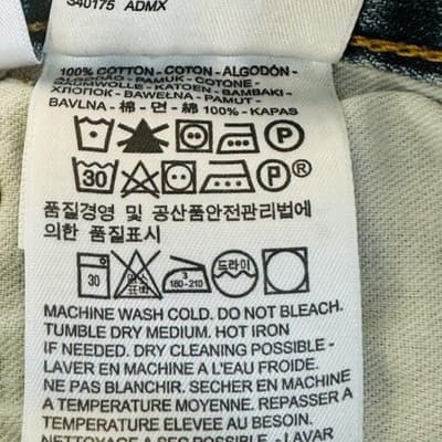 Levis 501 Jeans Mens 40x36 Blue Light Wash Straight Denim Button Fly Regular Fit - Thumbnail 9