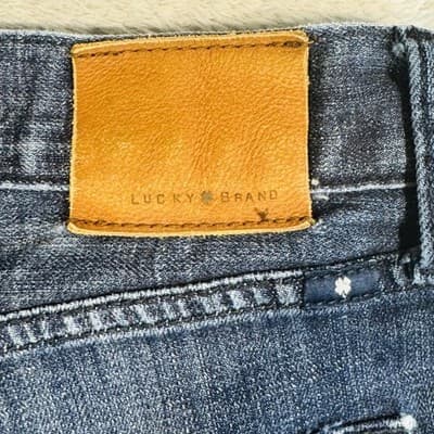 Lucky Brand 221 Original Straight Jeans Mens 40x32 Blue Medium Wash Zip Fly - Thumbnail 7