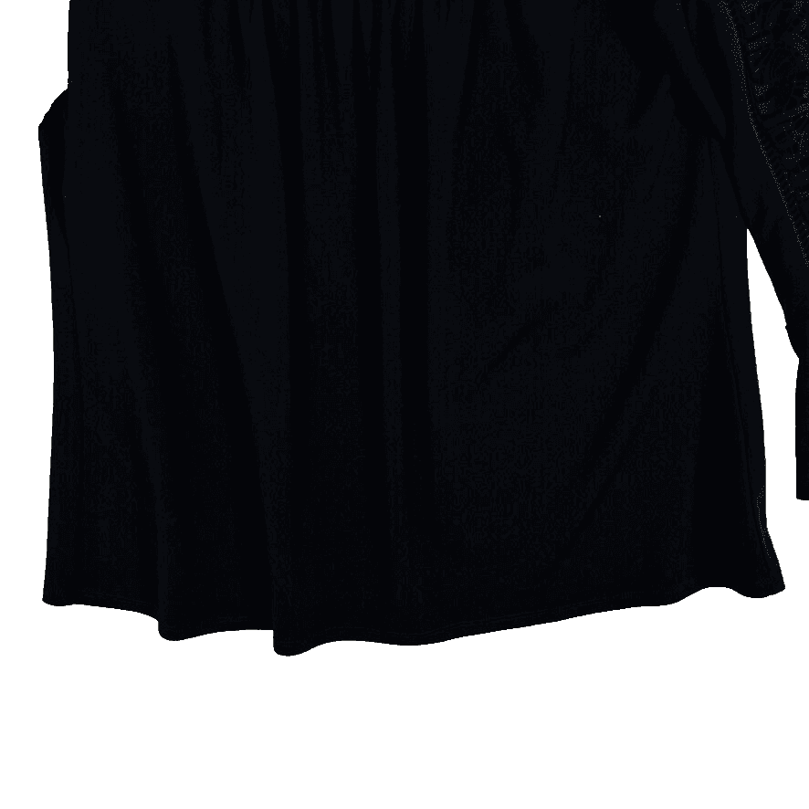 Adrianna Papell Blouse Women's Medium Black Lace Sheer Long Sleeve Top W 350 - Thumbnail 3