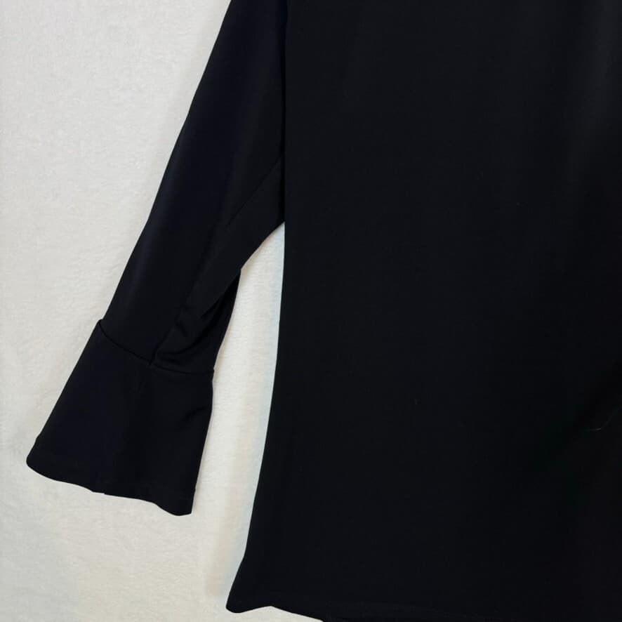 Adrianna Papell Blouse Women's Medium Black Lace Sheer Long Sleeve Top W 350 - Thumbnail 11