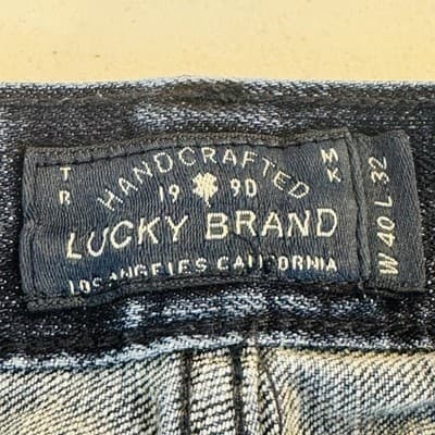 Lucky Brand 221 Original Straight Jeans Mens 40x32 Blue Medium Wash Zip Fly - Thumbnail 9