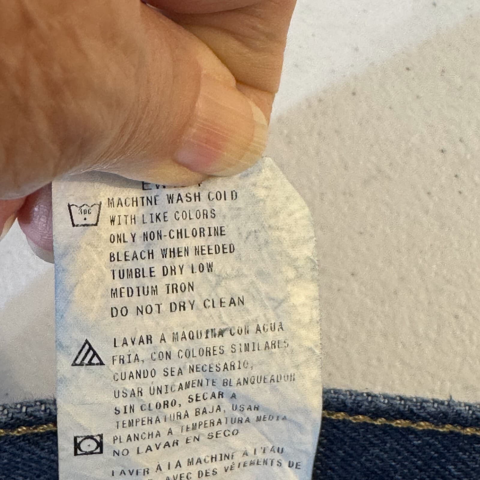 Dickies Jeans Mens 34x32 Blue Denim 100% Cotton Straight Leg Workwear - Thumbnail 9