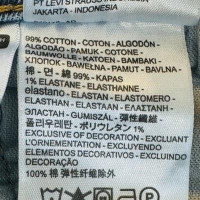 Levis 511 Jeans Mens 38x30 Blue Light Wash Slim Tapered Stretch Denim Zip Fly - Thumbnail 13