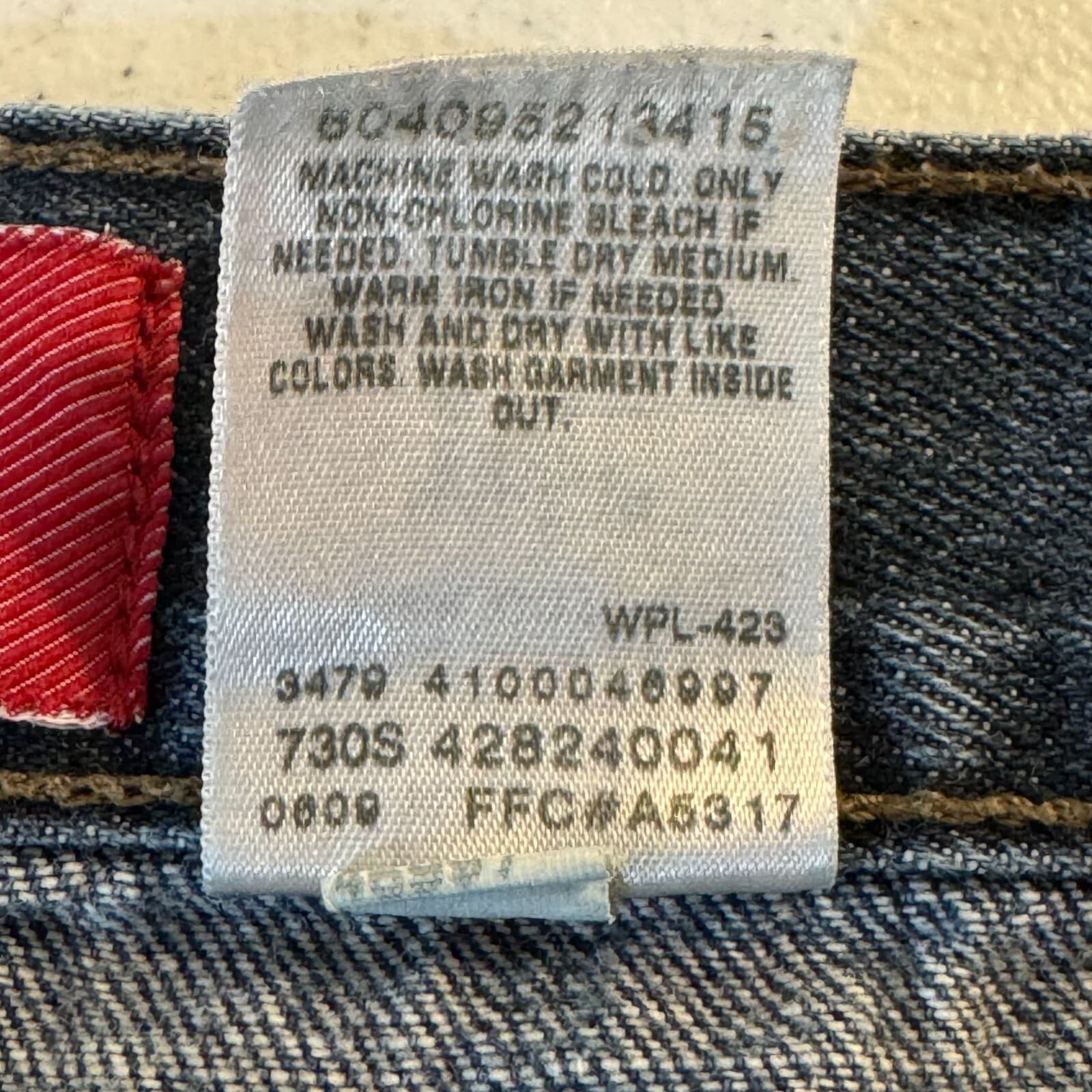 Levi's 514 Boy's Jeans 16 Reg 28 X 28 Blue Denim Cotton Mid-Rise Straight M1393 - Thumbnail 15