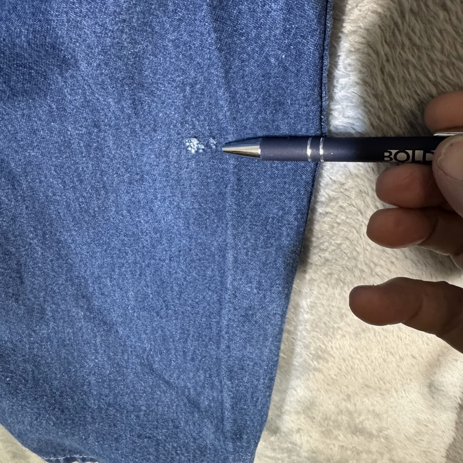 Dickies Carpenter Jeans Men's 32x32 Blue Denim Relaxed Fit Straight Leg - Thumbnail 3