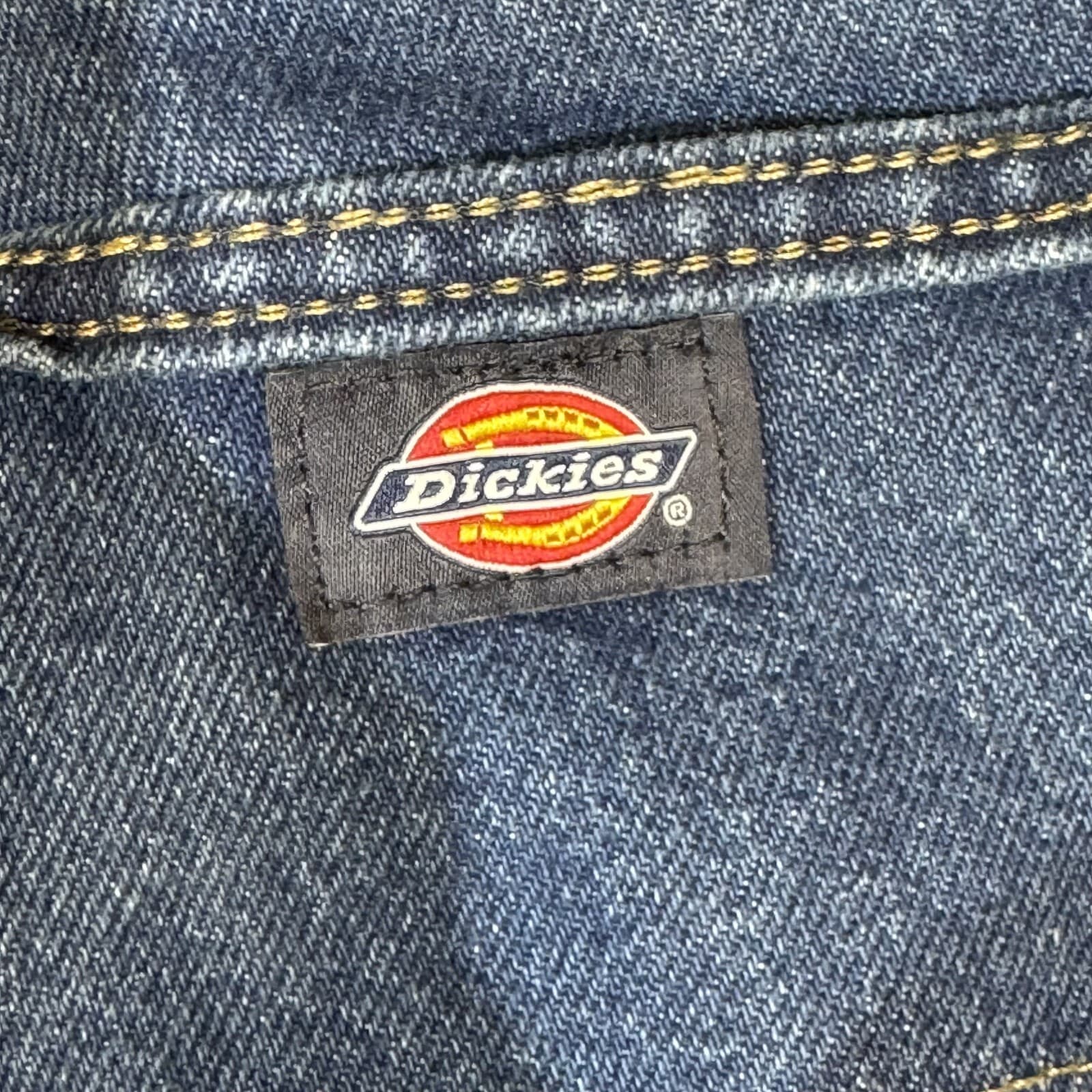 Dickies Jeans Mens 34x32 Blue Denim 100% Cotton Straight Leg Workwear - Thumbnail 6