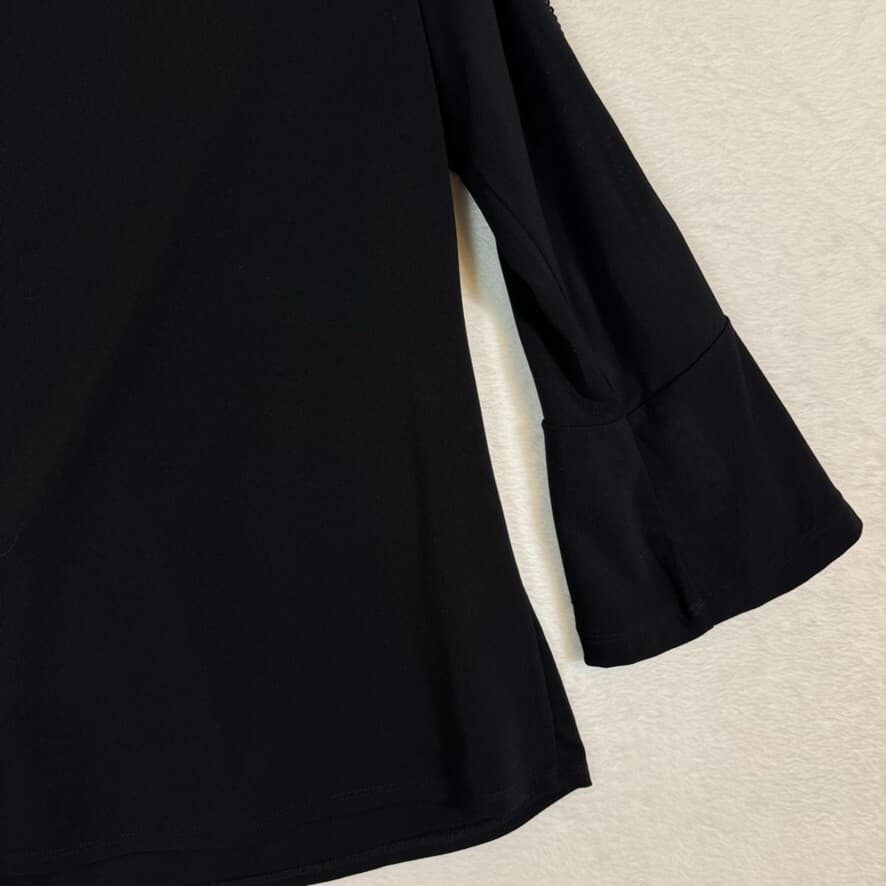 Adrianna Papell Blouse Women's Medium Black Lace Sheer Long Sleeve Top W 350 - Thumbnail 13