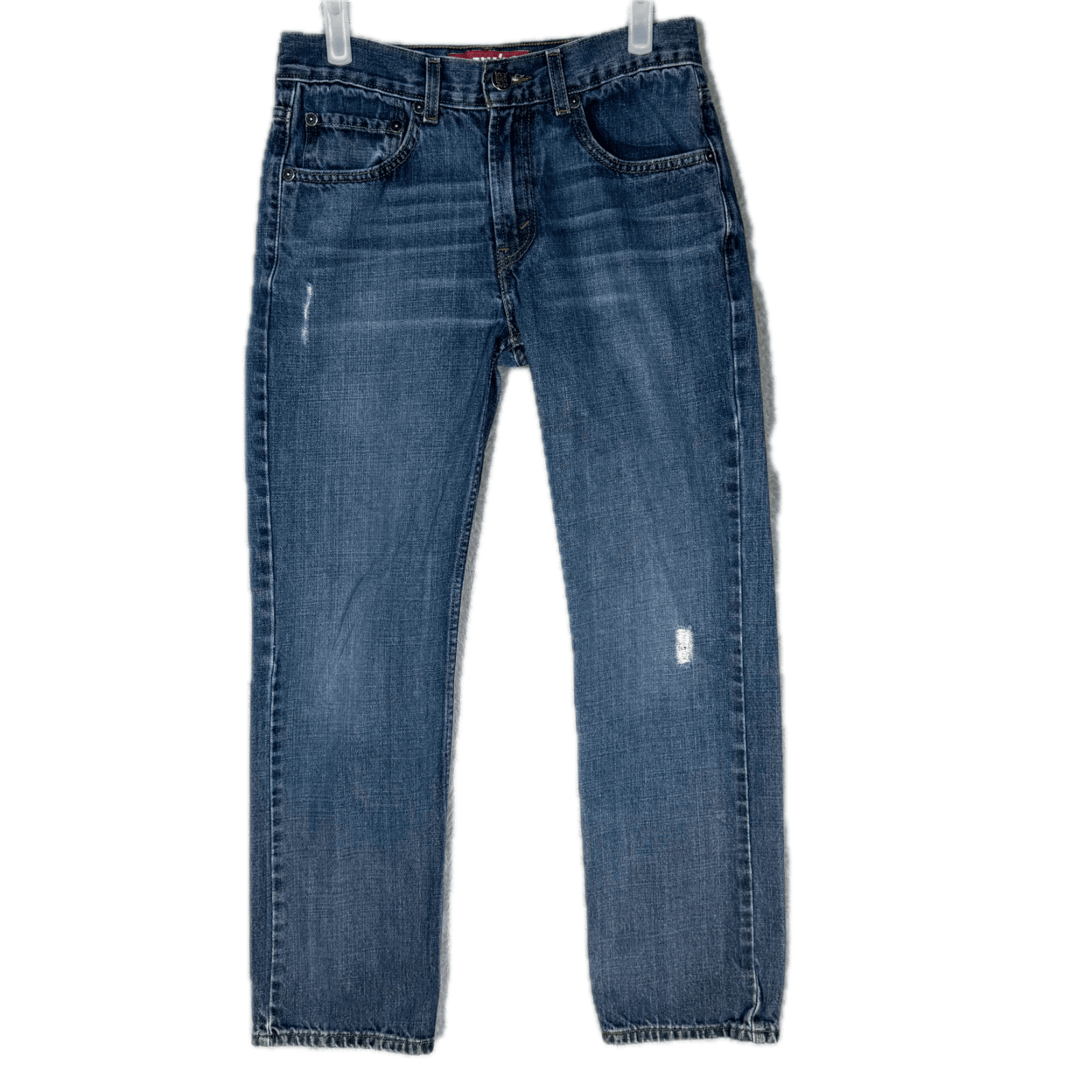Levi's 514 Boy's Jeans 16 Reg 28 X 28 Blue Denim Cotton Mid-Rise Straight M1393 - Thumbnail 2