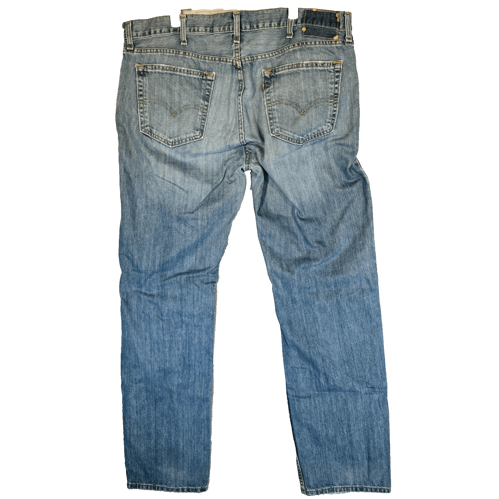 Levis 501 Jeans Mens 40x36 Blue Light Wash Straight Denim Button Fly Regular Fit - Thumbnail 6