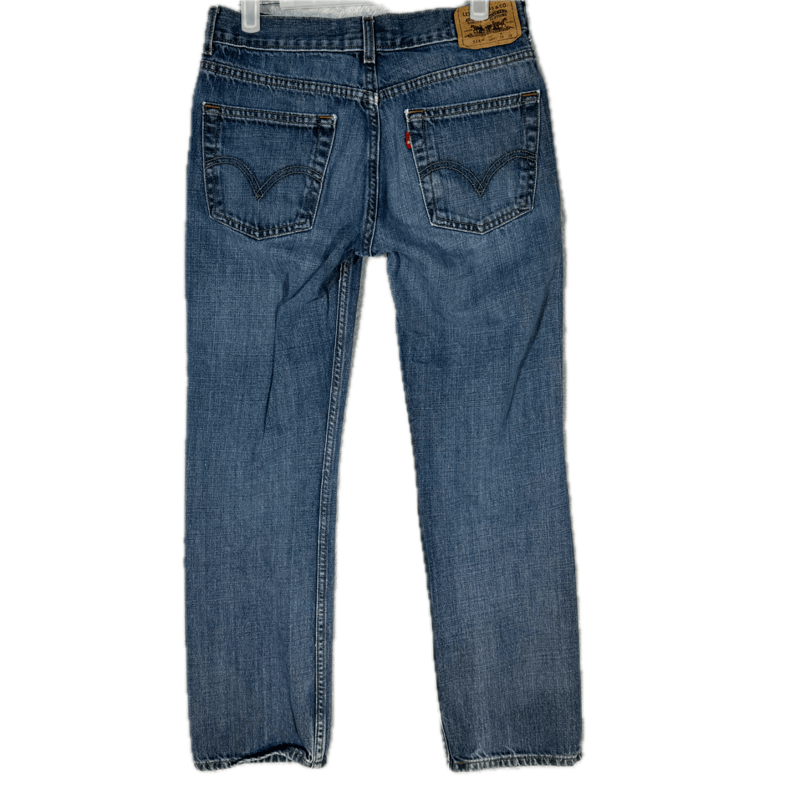 Levi's 514 Boy's Jeans 16 Reg 28 X 28 Blue Denim Cotton Mid-Rise Straight M1393 - Image 1