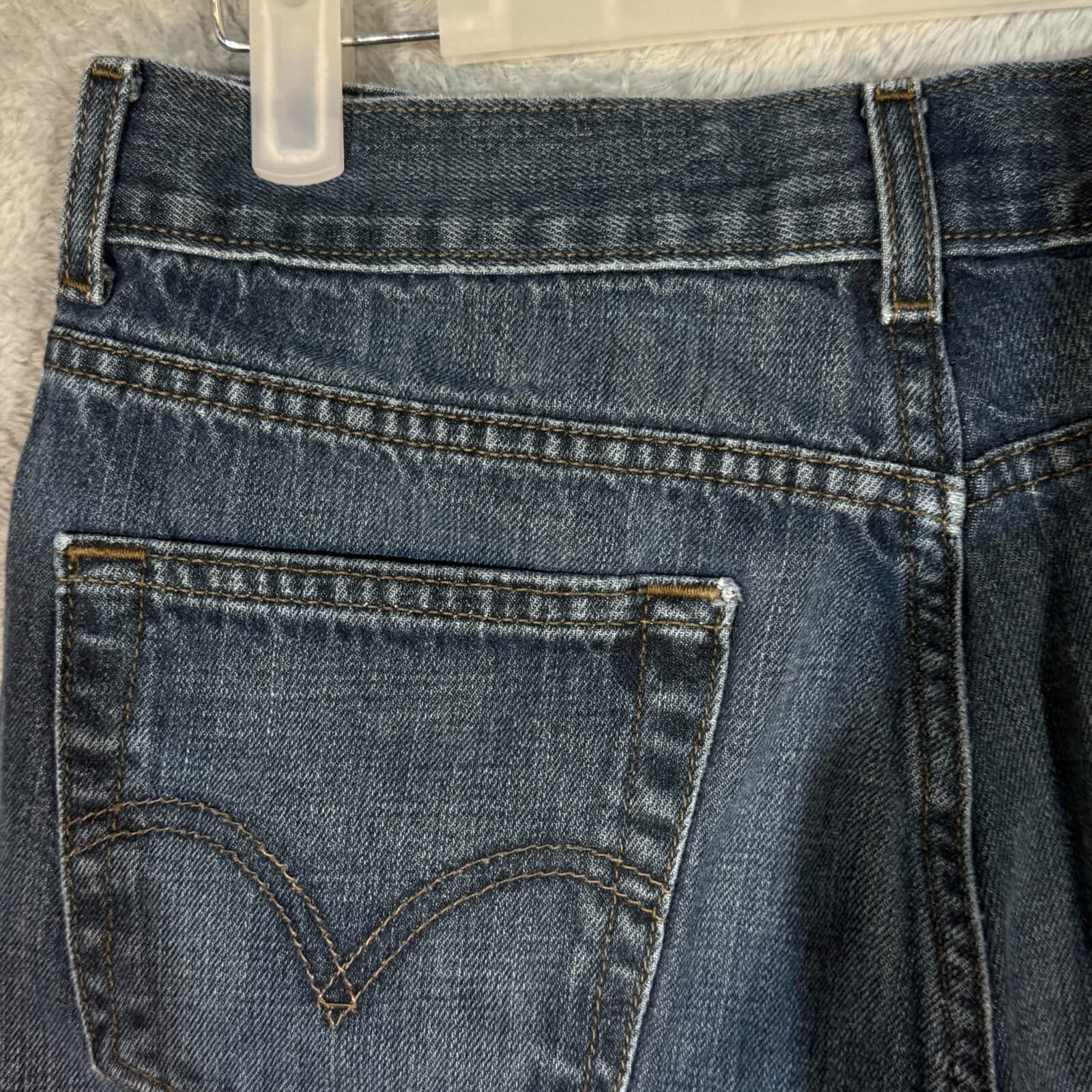 Levi's 514 Boy's Jeans 16 Reg 28 X 28 Blue Denim Cotton Mid-Rise Straight M1393 - Thumbnail 8