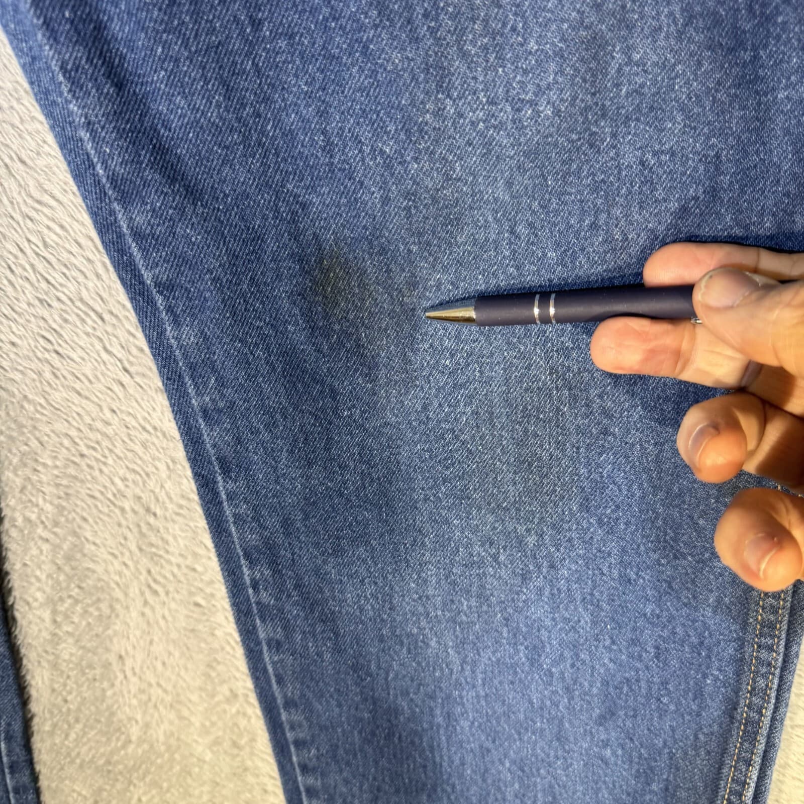 Dickies Jeans Mens 34x32 Blue Denim 100% Cotton Straight Leg Workwear - Thumbnail 3