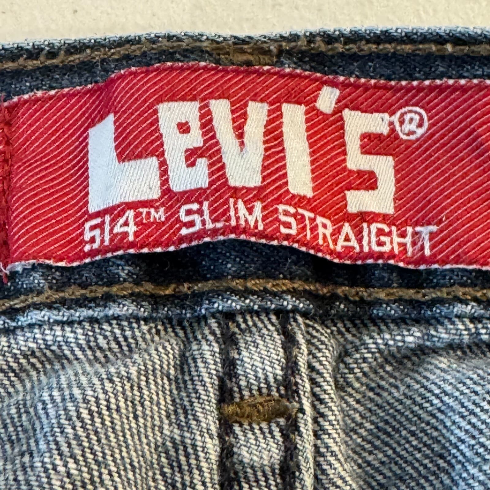 Levi's 514 Boy's Jeans 16 Reg 28 X 28 Blue Denim Cotton Mid-Rise Straight M1393 - Thumbnail 13