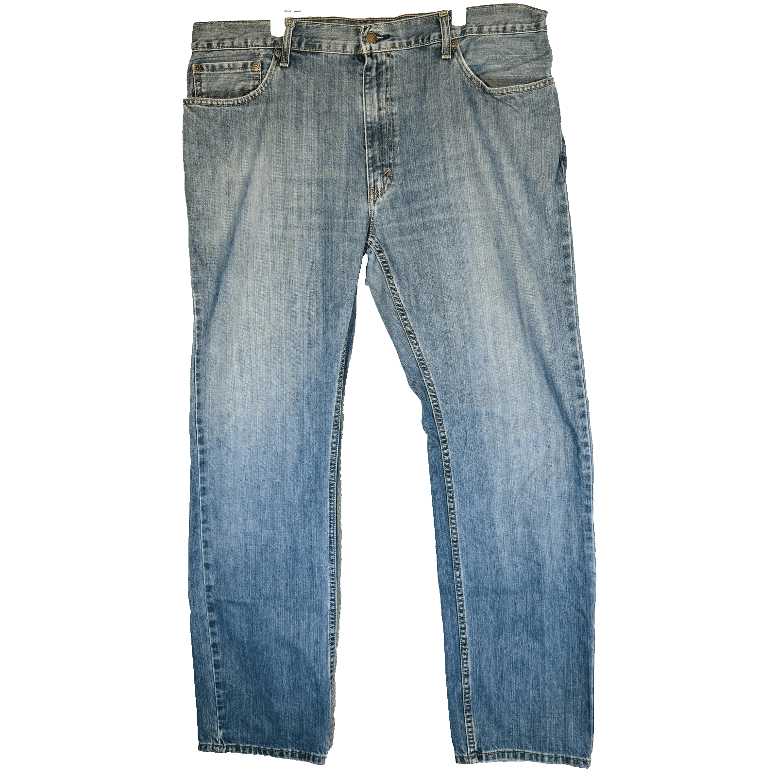 Levis 501 Jeans Mens 40x36 Blue Light Wash Straight Denim Button Fly Regular Fit - Thumbnail 5