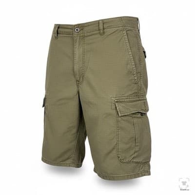 Levis S40196 Cargo Shorts Womens W33 Green Twill 100% Cotton Cargo Pockets - Thumbnail 2