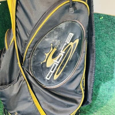 Golf Cart Bag Black 6-Way Divider 5 Pockets Mens Large Nylon Zip Carry System - Thumbnail 3