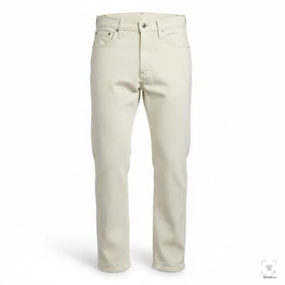 Levis 514 Jeans Mens 33x30 White Straight Mid Rise Stretch Denim Zip Fly - Image 1