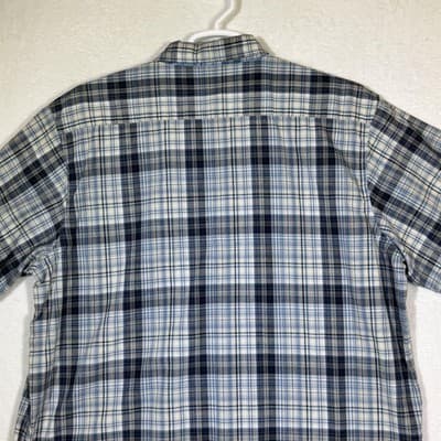Dickies Shirt Mens XL Blue Plaid Button Down Short Sleeve Workwear Cotton - Thumbnail 11