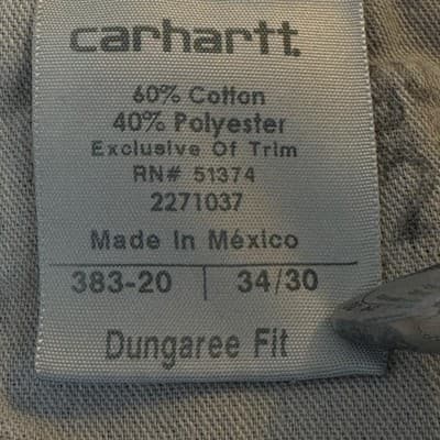 Carhartt Pants Mens 34x28 Navy Dungaree Fit Carpenter Workwear Utility - Thumbnail 6