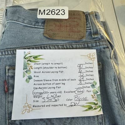 Vintage Levis 560 Jeans Mens 33x30 Comfort Fit Relaxed Tapered Denim Y2K 90s - Thumbnail 9