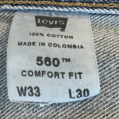 Vintage Levis 560 Jeans Mens 33x30 Comfort Fit Relaxed Tapered Denim Y2K 90s - Thumbnail 7