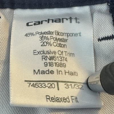 Carhartt Pants Mens 30x29 Navy Ripstop Relaxed Fit Workwear Outdoor Utility - Thumbnail 7