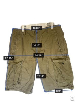 Levis S40196 Cargo Shorts Womens W33 Green Twill 100% Cotton Cargo Pockets - Thumbnail 12