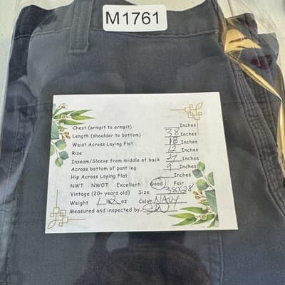 Carhartt Pants Mens 36x27 Navy Relaxed Dungaree Fit Carpenter Workwear Utility - Thumbnail 8