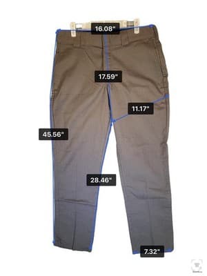 Dickies Carpenter Pants Mens 34x32 Brown Twill Polyester Cotton Workwear - Thumbnail 10