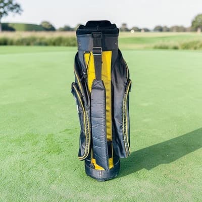 Golf Cart Bag Black 6-Way Divider 5 Pockets Mens Large Nylon Zip Carry System - Thumbnail 4