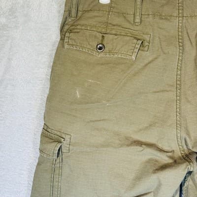 Levis S40196 Cargo Shorts Womens W33 Green Twill 100% Cotton Cargo Pockets - Thumbnail 7