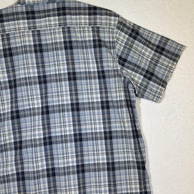 Dickies Shirt Mens XL Blue Plaid Button Down Short Sleeve Workwear Cotton - Thumbnail 12