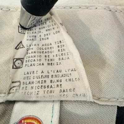 Dickies Pants Boys 4 40x25 Gray Chino Relaxed Twill Polycotton Zip Mexico - Thumbnail 10