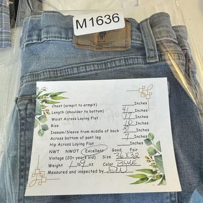 U.S. Polo Assn Jeans Mens 40x31 (36x32) Blue Light Wash Straight Stretch Denim - Thumbnail 11