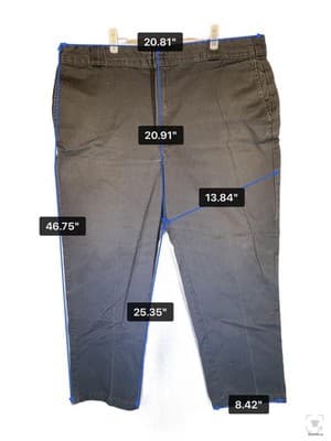 Dickies Pants Boys 4 40x25 Gray Chino Relaxed Twill Polycotton Zip Mexico - Thumbnail 11