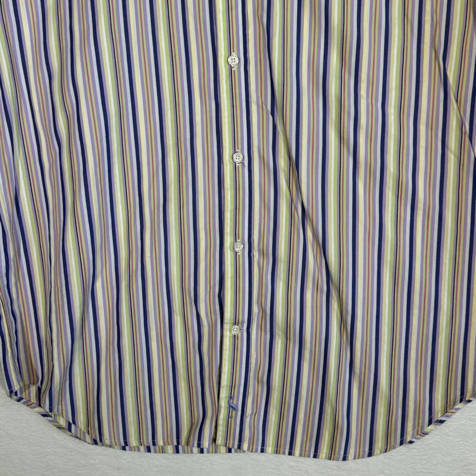 Tailorbyrd Men’s L Multicolor Striped Cotton Shirt – Button-Up, Pockets, M591 - Thumbnail 8