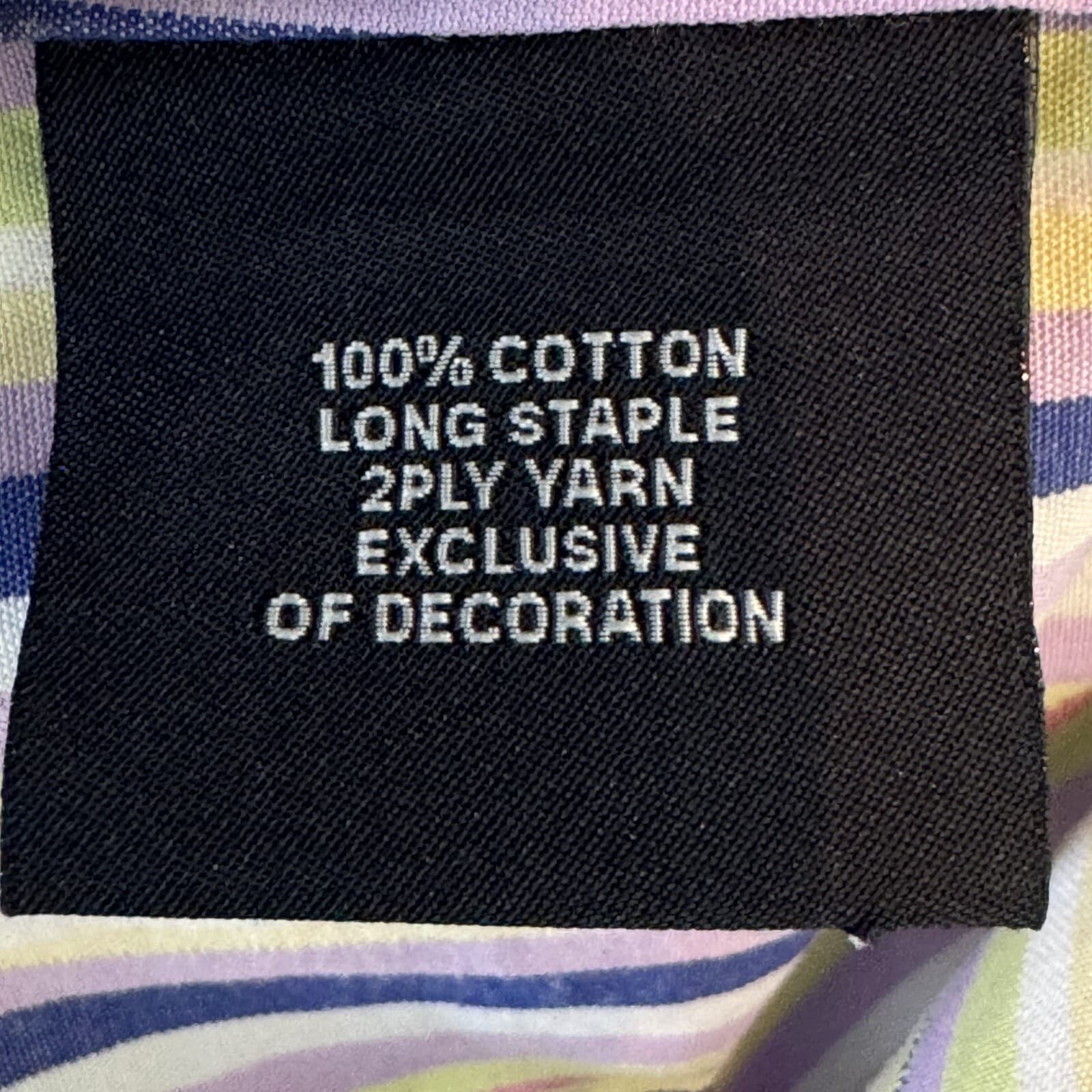 Tailorbyrd Men’s L Multicolor Striped Cotton Shirt – Button-Up, Pockets, M591 - Thumbnail 13