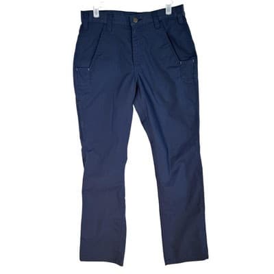Carhartt Pants Mens 30x30 Navy Blue Relaxed Fit Ripstop Work Zip Pocket Outdoor - Image 1